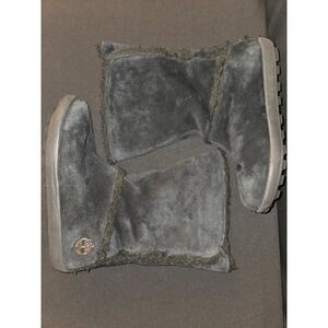 Timberland Mukluk Tall Winter Boots Womens Size 8.5M Black Leather‎ Faux Fur NEW